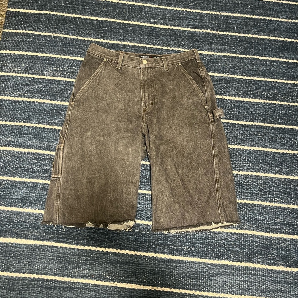 Guess Black Denim Jeans Jorts